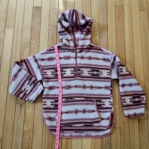 Old Navy Girls Sz 10 Sherpa Half Zip Hoodie Pullover Jacket Cozy Warm Fleece - Picture 8 of 9